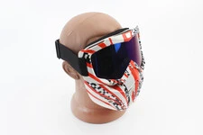 Окуляри+захисна маска, оранжево-чорна (хамелеон скло), MT-009