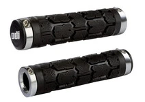 Гріпси ODI Rogue MTB Lock-On Bonus Pack Black w/Silver Clamps (чорні з серебристыми замками)