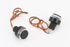 Заглушка - отбойник руля c LED подсветкой габарит + поворот, к-кт 2шт, ЧЕРНЫЙ