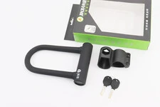 Замок протиугінний U-подібний 130x195 (65х145)мм, товщина скоби 16мм під ключ, чорний T608