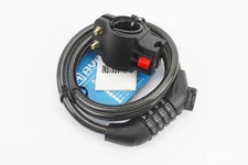 Замок протиугінний тросовий 1000х10мм з 4-х значним кодом, кріплення за трубу сидіння, AGL-705