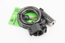 Замок протиугінний тросовий 1000х12мм під ключ, кріп. за трубу сидіння, чорний 511