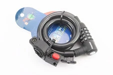 Замок протиугінний тросовий 1000х12мм з 4-х значним кодом, кріплення за трубу сидіння, TY535