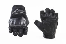 Перчатки мотоциклетные без пальцев L-Чёрные, тип 2