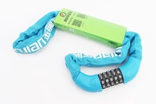 Замок протиугінний ланцюговий 1000х6мм з 5-ти значним кодом, блакитний 601