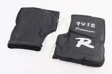 Перчатки на ручки керма теплі зі шкірозамінника "Бар Муфти"(під мототехніку з роздільними блоками керма, ≈320/140x270/210) Чорні,