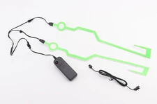 Підсвічування LED на мото шолом, 3 режими, зелене (без батарейок)