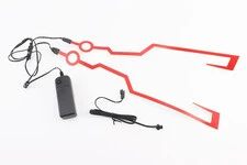 Підсвічування LED на мото шолом, 3 режими, червоне (без батарейок)