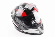 Шлем интеграл, закрытый BLD-M62 М (57-58см), ЧЕРНЫЙ/БЕЛО-КРАСНЫЙ