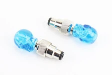 Ковпачок ніпеля "череп" 1 діод (синій) к-кт, JY-503Z