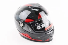 Шлем интеграл, закрытый BLD-М65 М (57-58см), ЧЕРНЫЙ/КРАСНО-СЕРЫЙ