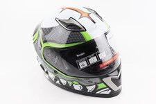 Шлем интеграл, закрытый BLD-M62 М (57-58см), СЕРЫЙ/НЕОНОВО-ЗЕЛЕНЫЙ "T-Rex"