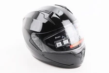 Шолом інтеграл, закритий (сертифікація DOT)+відкидні окуляри BLD-M67 L (59-60см), ЧОРНИЙ глянець