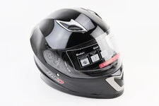 Шлем интеграл, закрытый BLD-M62 М (57-58см), ЧЕРНЫЙ глянец