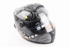 Шлем интеграл, закрытый+очки BLD-М61 М (57-58см), ЧОРНО-СЕРЫЙ "Buffalo"