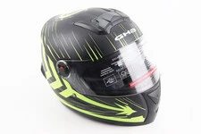 Шлем интеграл, закрытый (сертификация DOT)+откидные очки BLD-M61 S (55-56см), ЧЕРНО-ЖЕЛТЫЙ (флюоресцентный)
