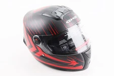 Шлем интеграл, закрытый (сертификация DOT)+откидные очки BLD-M61 S (55-56см), ЧЕРНО-КРАСНЫЙ (флюоресцентный)