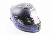 Шлем интеграл, закрытый (сертификация DOT)+откидные очки BLD-M61 M (57-58см), ЧЕРНО-СИНИЙ (флюоресцентный)