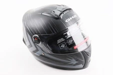 Шлем интеграл, закрытый (сертификация DOT)+откидные очки BLD-M61 S (55-56см), ЧЕРНО-СЕРЫЙ (флюоресцентный)