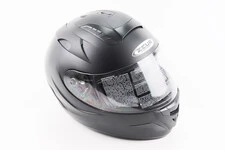 Шолом інтеграл, закритий+відкидні окуляри ZS-806F Solid M, ЧОРНИЙ мат