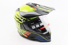 Шлем кроссовый/эндуро/АТV со стеклом BLD-819-7 М (57-58см), ЧЕРНЫЙ/ЖЕЛТО-ОРАНЖЕВЫЙ