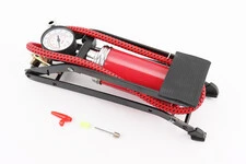 Насос ножний для шин однопоршневий 290*90мм "великий, шток товстий" червоний