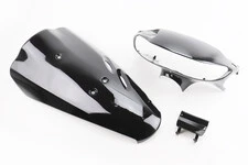 Honda DIO AF-34 пластик - к-кт фарбований 5 деталей (голова під диск. гальмо з кришкою лючка), ЧОРНИЙ