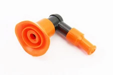 Ковпачок свічки "люлька" 90град з гумкою великий, ПОМАРАНЧЕВИЙ