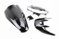 Honda DIO AF-35 пластик - к-кт фарбовані 6 деталей, ЧОРНИЙ (можливі незначні дефекти фарбування)