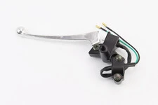 Рычаг руля левый с креплением под зеркало (М8 правая) GY6 50-100, ХРОМ