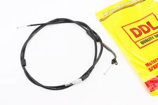 Трос газа для GY6 под карбюратор JH70 (крепление верхнее с шайбой) (с регулировкой по длине) (трос 196см; кожух 186см)