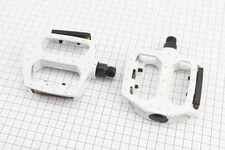 УЦЕНКА Педали MTB широкие 9/16" (107x100x25mm) алюминиевые, белые 808 (трещина см. фото)