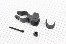 УЦІНКА Кріплення ліхтаря на кермо велосипеда, регульоване, пластмасове, чорне JY-ZJ004 (не до кінця заклепано з'єднання)