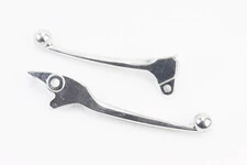 Рычаги руля левый, правый к-кт 2шт (под диск./барабан. тормоз) Honda AF20 "хром", тип 2