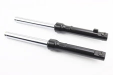 Амортизатор передній к-кт 2шт Honda DIO, 395мм (під бараб. гальм) Якісні, ЧОРНИЙ