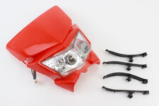 Пластик - обтічник + фара, ЧЕРВОНИЙ, тип 3