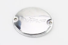 Кришка (овальна, метал) правої кришки двигуна, хром (РІЗНІ написи)