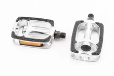 Педалі CITY 9/16" (95x70x24mm) алюмінієві, сріблясто-чорні