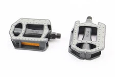 Педалі CITY 9/16" (114x85x27mm) пластикові, чорно-сірі WP-208