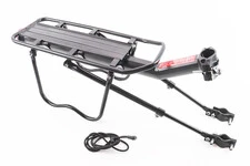 Багажник 24-29" алюмінієвий, регульоване кріплення за трубу сидіння, під Disk-brake, чорний HS-022B, тип 2