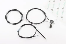 Троса к-кт 4шт, газа (трос 178см; кожух 148см), зчеплення (трос 158см; кожух 117см), диференціала (трос 102см; кожух 93см) + ричаг