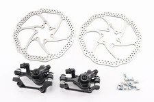 Гальмо Disk-brake переднє (F160/R140мм)+заднє (F180/R160мм), диски 160мм, кріпл. 6 болтів, чорні