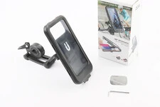 Тримач-чохол телефону 175х82мм на кермо, сенсорна плівка, регульований кут налаштування 360°, внутрішня магнітна фіксація