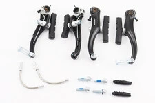 Гальмо V-brake 110мм (2 колеса), алюмінієве, чорне MV993DG