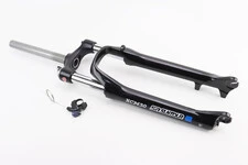 Вилка 26" амортизаційна, без різьби 1-1/8" (28,6мм), шток 240мм, з ходом 100мм, Disk-brake, пружинно-оливна, виносний Lockout,