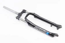 Вилка 26" амортизаційна, без різьби 1-1/8" (28,6мм), шток 255мм, з ходом 100мм, Disk-brake, Preload, алюмінієва, чорна XCE 28