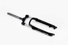 Вилка 26" амортизаційна, без різьби 1-1/8" (28,6мм), шток 255мм, з ходом 100мм, Disk-brake, пружинно-оливна, Lockout, алюмінієва,