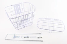 Кошик багажний передній 26" з кришкою, білий YZ-061 (можливі подряпини, сколи, дефекти фарбування)