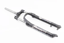 Вилка 27,5" амортизаційна, без різьби 1-1/8" (28,6мм), шток 205мм, з ходом 100мм, Disk-brake, M Lockout, алюмінієва, чорна BLOOKE