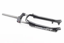 Вилка 27,5" амортизаційна, без різьби 1-1/8" (28,6мм), шток 250мм, з ходом 100мм, Disk-brake, пружинно-оливна, Lockout,